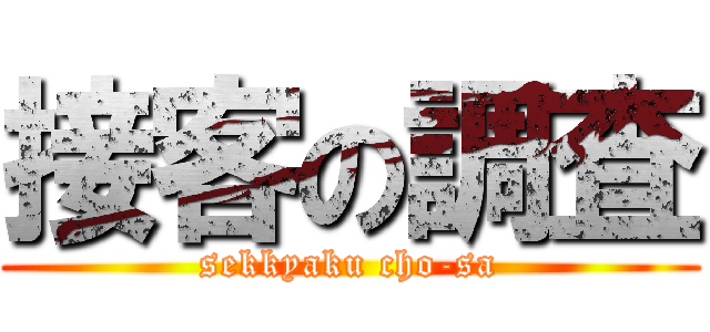 接客の調査 (sekkyaku cho-sa)