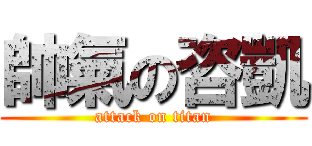 帥氣の咨凱 (attack on titan)