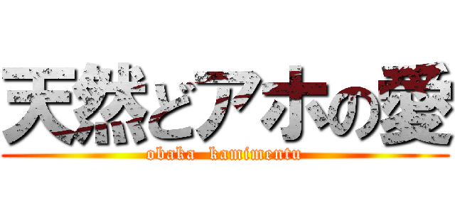 天然どアホの愛 (obaka  kamimentu)