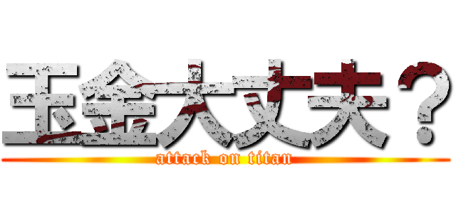 玉金大丈夫？ (attack on titan)