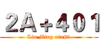 ２Ａ＋４０１ (Liu Ming xin#1)
