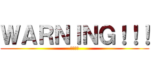 ＷＡＲＮＩＮＧ！！！ (前方預警)