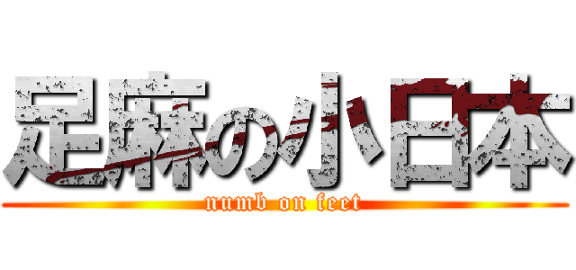 足麻の小日本 (numb on feet)