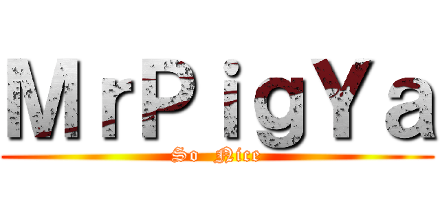 ＭｒＰｉｇＹａ (So  Nice)