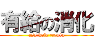 有給の消化 (ass hole mania)