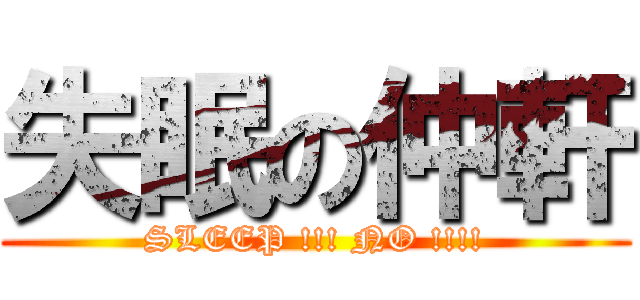 失眠の仲軒 (SLEEP !!! NO !!!!)