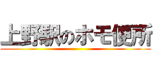 上野駅のホモ便所 ()