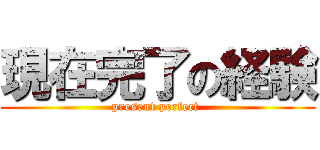 現在完了の経験 (present perfect )