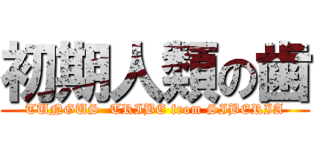 初期人類の歯 (TUNGUS  TRIBE from SIBERIA)