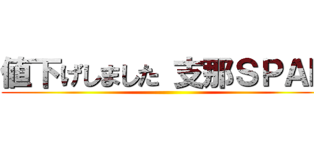 値下げしました 支那ＳＰＡＭ ()