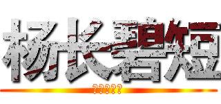 杨长碧短 (归零，重来)