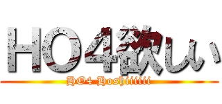 ＨＯ４欲しい (HO4 Hoshiiiiii)