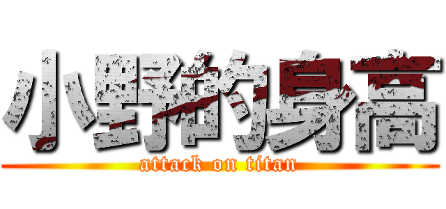 小野的身高 (attack on titan)