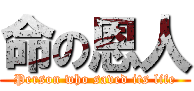 命の恩人 (Person who saved its life)