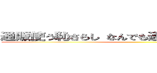 通販使う恥さらし なんでも通販か 馬鹿馬鹿しい ()