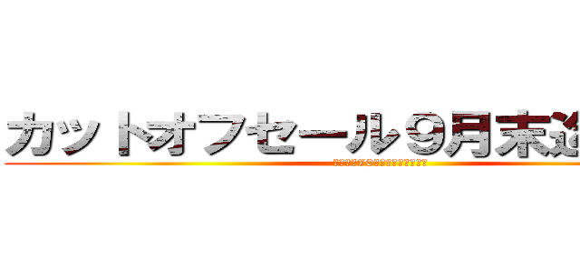 カットオフセール９月末迄開催中 (仙台螺子70周年の感謝をこめて)