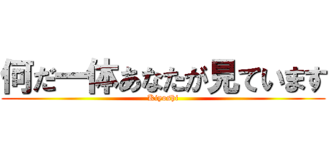 何だ一体あなたが見ています (Kiyoshi)