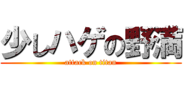 少しハゲの野満 (attack on titan)