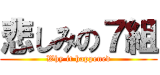 悲しみの７組 (Why it happened)