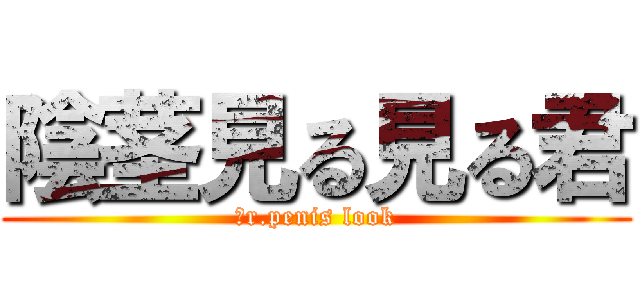 陰茎見る見る君 (Ｍr.penis look)