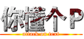 你懂个Ｐ (attack on text)