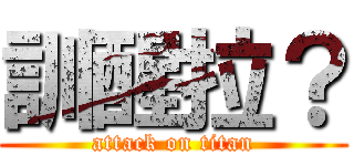訓醒拉？ (attack on titan)