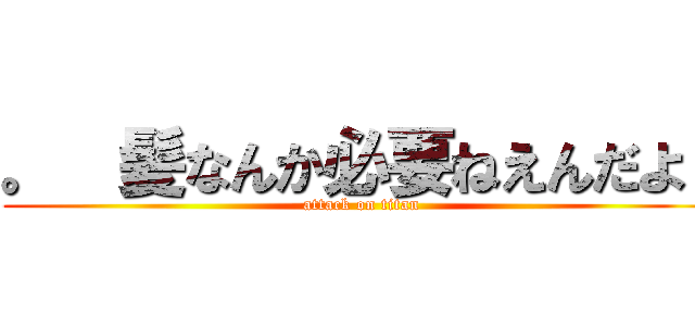 。  髪なんか必要ねえんだよ！ (attack on titan)