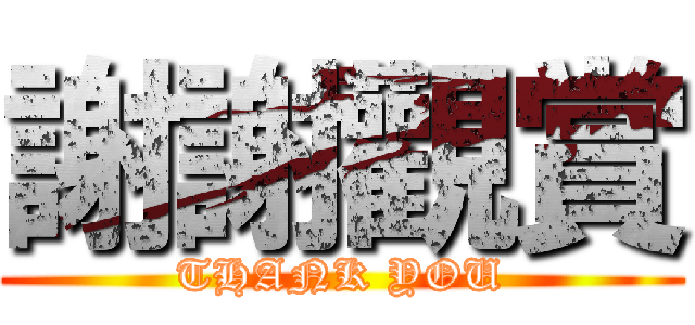 謝謝觀賞 (THANK YOU)