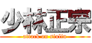 少林正宗 (attack on siulin)