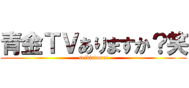 青金ＴＶありますか？笑 (seikindesu!)