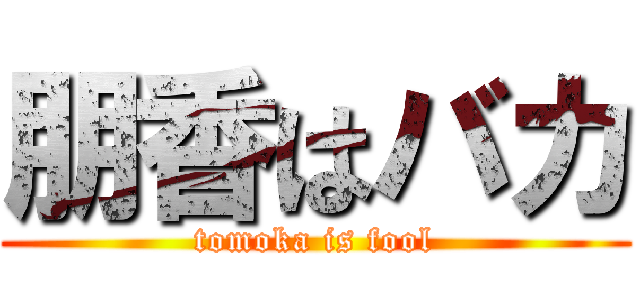 朋香はバカ (tomoka is fool)