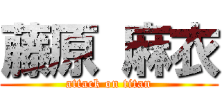 藤原 麻衣 (attack on titan)