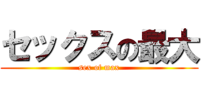 セックスの最大 (sex of max)