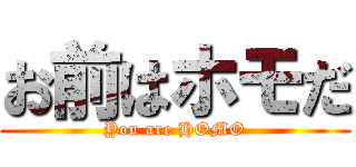 お前はホモだ (You are HOMO)