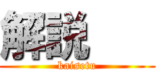 解説    (kaisetu)