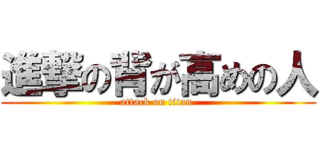 進撃の背が高めの人 (attack on titan )