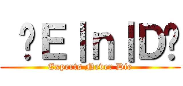  •Ｅ｜ｎ｜Ｄ• (Experts Never Die)
