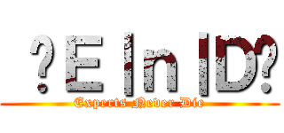  •Ｅ｜ｎ｜Ｄ• (Experts Never Die)
