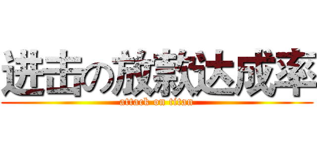 进击の放款达成率 (attack on titan)