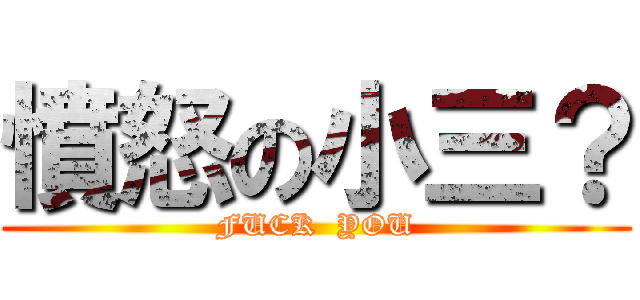 憤怒の小三？ (FUCK  YOU)