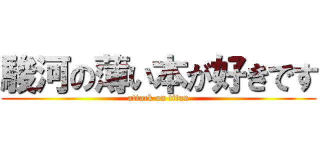 駿河の薄い本が好きです (attack on titan)