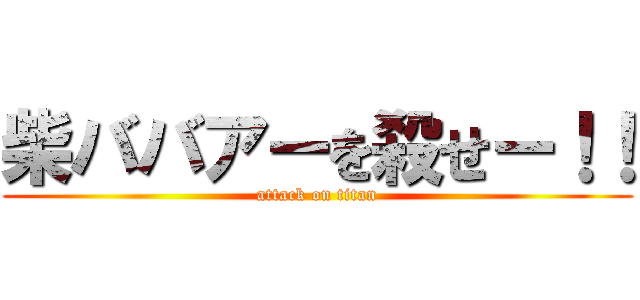 柴ババアーを殺せー！！ (attack on titan)