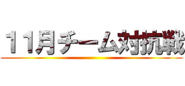 １１月チーム対抗戦 ()