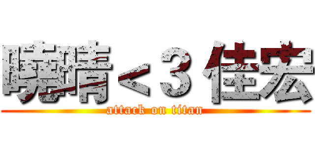 曉晴＜３ 佳宏 (attack on titan)