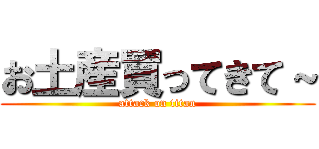 お土産買ってきて～ (attack on titan)