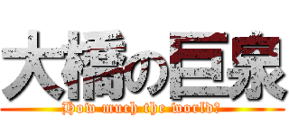 大橋の巨泉 (How much the world?)