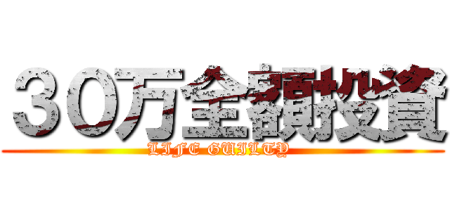 ３０万全額投資 (LIFE GUILTY )