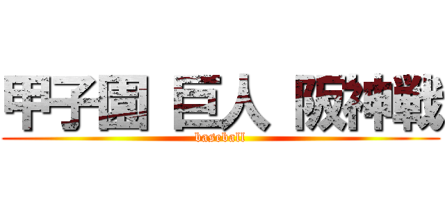 甲子園 巨人 阪神戦 (baseball)