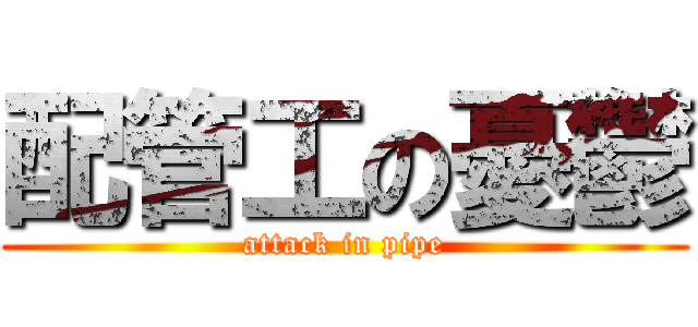 配管工の憂鬱 (attack in pipe)