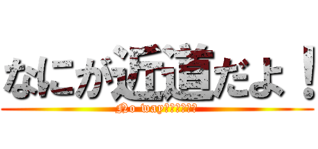 なにが近道だよ！ (No way‼︎‼︎‼︎)